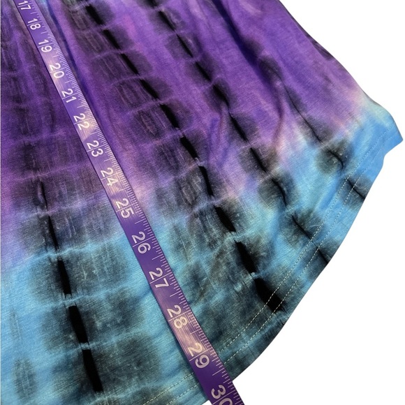 Weekend Suzanne Betro Tie dye Babydoll Top Blue & Purple Plus Size 2X Boho Beach - Picture 7 of 11